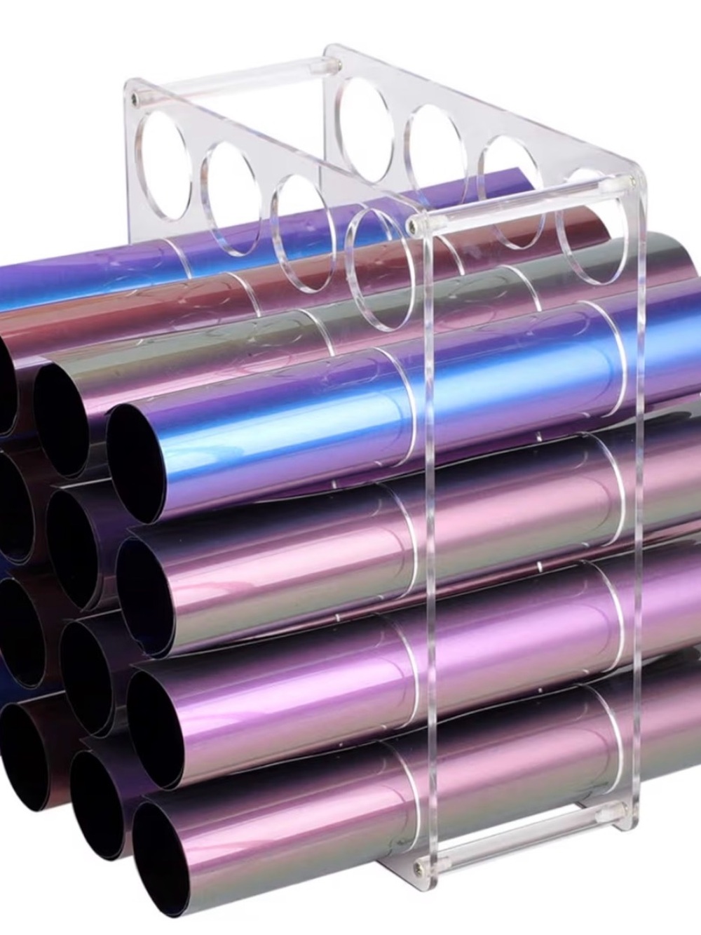 Vinyl Roll Storage 20-Holes Vinyl Storage Rack for Craft Room